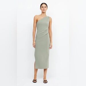 Bec & Bridge One-Shoulder Sage Dress